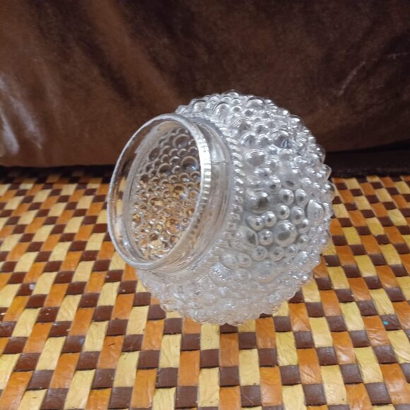 Antique Light Fixture Ceiling Thick Bubble Glass Globe - Picture 5 of 6